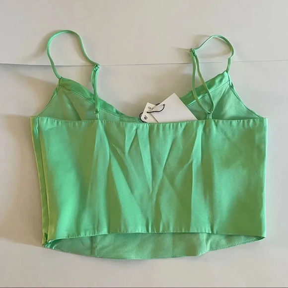 Zara SATIN EFFECT CROP TOP - Picture 13 of 16